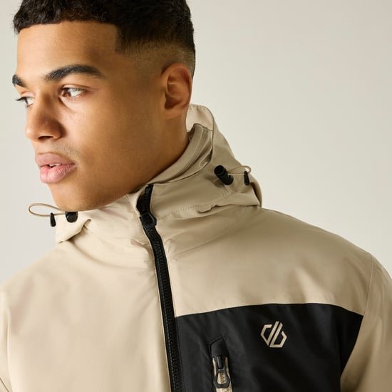 Dare 2B Mens Halfpipe IV Colour Block Ski Jacket (White Pepper/Black) - Image 5