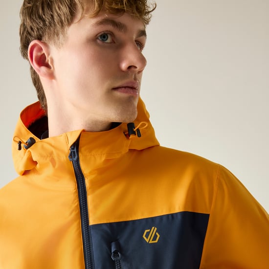 Dare 2B Mens Halfpipe IV Colour Block Ski Jacket (Navy/Electric Orange) - Image 4