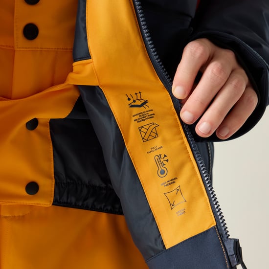Dare 2B Mens Halfpipe IV Colour Block Ski Jacket (Navy/Electric Orange) - Image 5