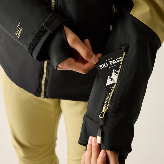 Dare 2B Womens/Ladies Flurry III Ski Jacket (Desert Beige/Black) - Image 6