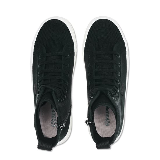 Superga Womens/Ladies 2641 Alpina High Tops (Total Black/Avorio) - Image 2