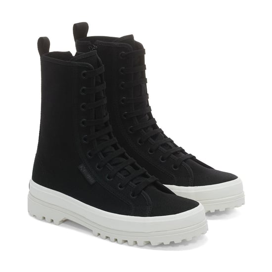 Superga Womens/Ladies 2641 Alpina High Tops (Total Black/Avorio) - Image 3