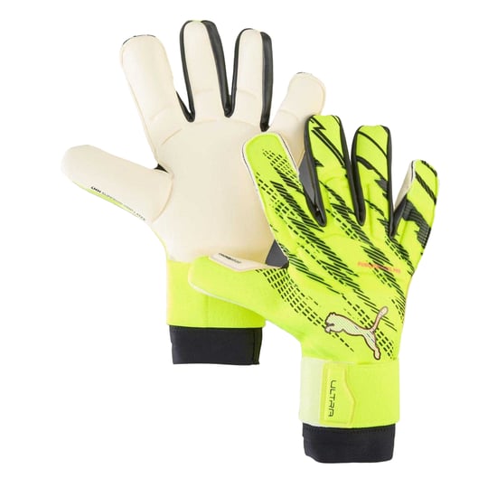 Puma Unisex-målvaktshandskar för vuxna: Ultra Ultimate Hybrid (Lime/Svart) - Image 1