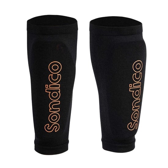 Sondico Unisex-skenbensskydd för vuxna, Flex Honeycomb, utan snörning (Svart/orange) - Image 4