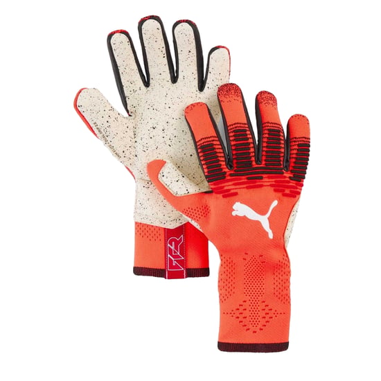 Puma Unisex-målvaktshandskar för vuxna – ”Future Ultimate Goalkeeping” (Röd/Svart) - Image 2