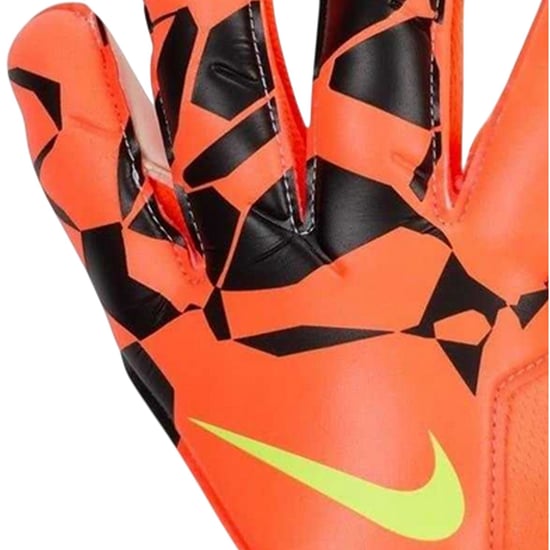 Nike Unisex-målvaktshandskar för vuxna med geometriskt mönster i Mercurial-serien (Orange/Svart) - Image 3