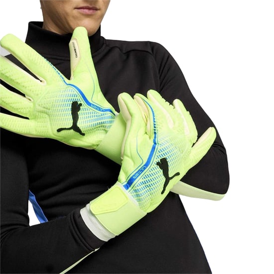 Puma Unisex-målvaktshandskar för vuxna: Ultra Ultimate Hybrid (Grön/blå/vit) - Image 4