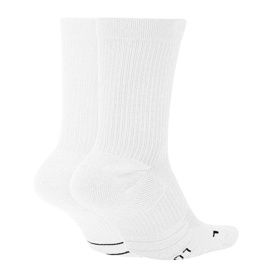 Nike Unisex Adult Multiplier Running Crew Socks (Pack of 2) (White/Black) - Image 2