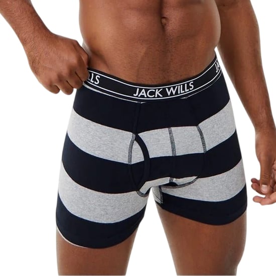 Jack Wills Mens Daundley Stripe Classic Boxer Briefs (Pack of 3) (Black) - Image 2