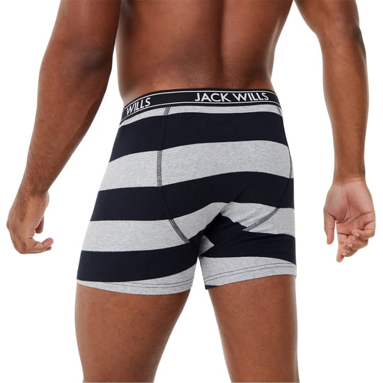 Jack Wills Mens Daundley Stripe Classic Boxer Briefs (Pack of 3) (Black) - Image 3