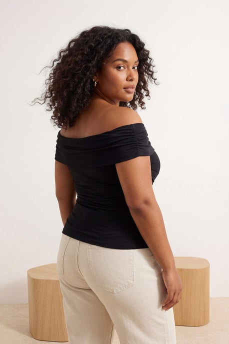 Trendyol Curve Dames Zwart Effen Mouwloos Getailleerd Grote maten Blouses - Image 2