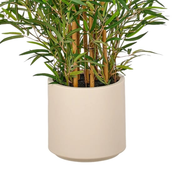 Kopu ® kunstplant bamboe 130 cm 1978 bladeren crème pot fargesia - Image 2
