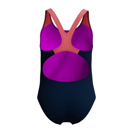 Speedo Digitaal bedrukt eendelig zwempak met print voor tieners (Koraal) - Image 2
