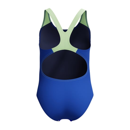 Speedo Girls Mosaic Splashback One Piece Swimsuit (Blue/Dark Blue) - Image 2