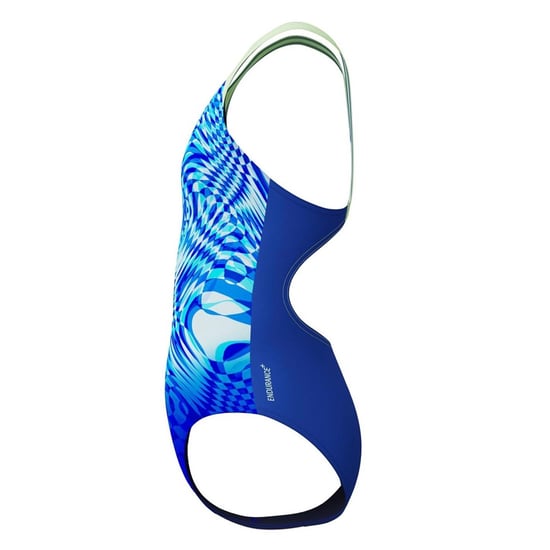 Speedo Girls Mosaic Splashback One Piece Swimsuit (Blue/Dark Blue) - Image 3