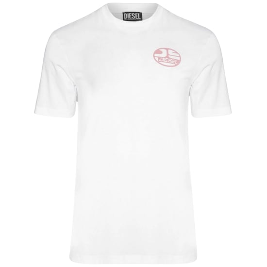 Diesel Oval DS Logo Bright White T-Shirt - Image 1