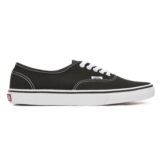 Vans Authentic Unisex Svart Vit Canvas Vulcanised Skate Trainers - Image 4