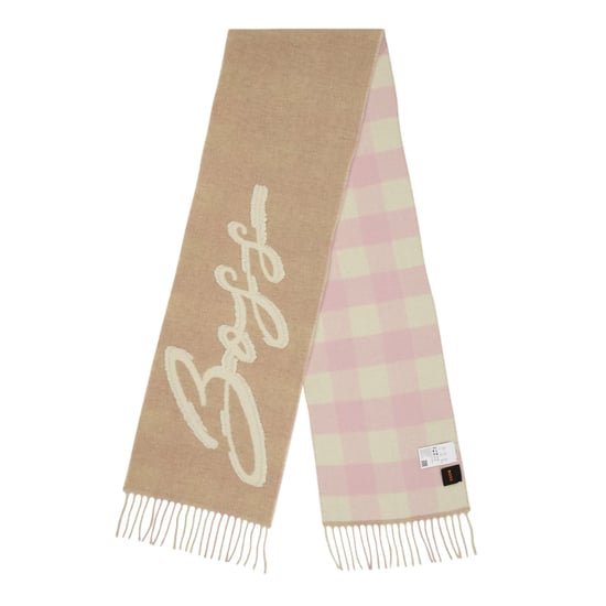 Boss Gingham Reversible Scarf (Rust) - Image 2