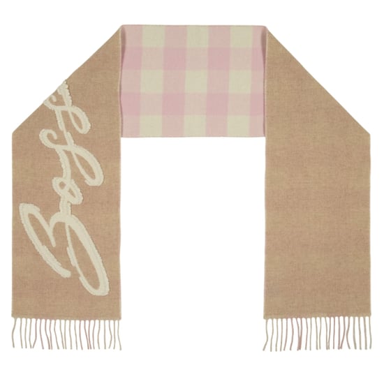 Boss Gingham Reversible Scarf (Rust) - Image 3