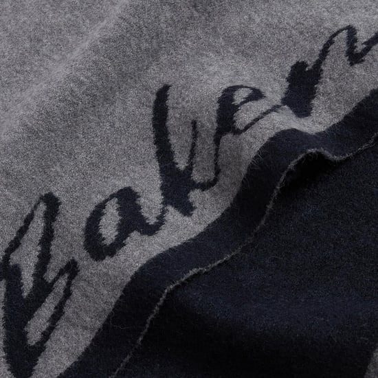 Ted Baker Lettering Knitted Reversible Scarf (Grey) - Image 3