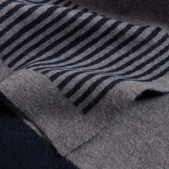 Ted Baker Lettering Knitted Reversible Scarf (Grey) - Image 4