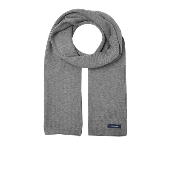 Jack And Jones Jacdna Logo Knitted Scarf (Grey Melange) - Image 2