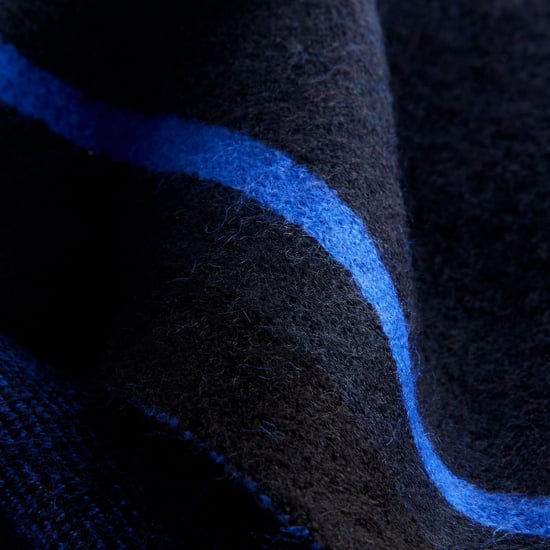 Ted Baker Kierans Stripe Detail Winter Scarf (Navy) - Image 3