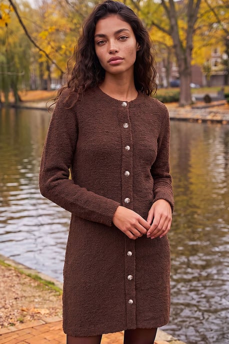 Fluffy Knitted Dress - Image 1