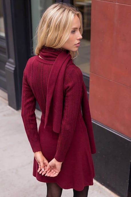 Scarf Knit Dress - Image 4