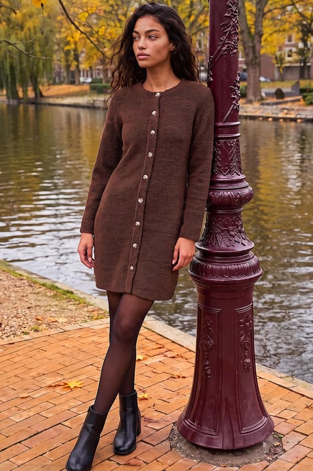 Fluffy Knitted Dress - Image 2