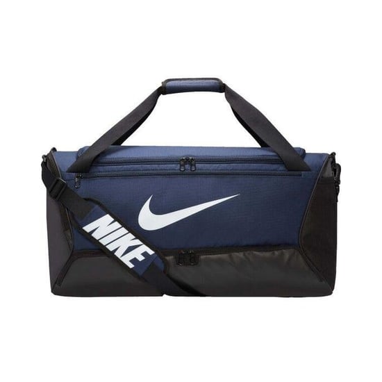 Nike Brasilia Swoosh Training 60L Duffeltas (Middernacht marine/zwart/wit) - Image 2