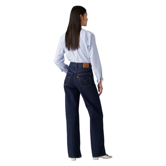 Levis Damesjeans met wijde pijpen van een katoenmix (Blauw gearceerd) - Image 3