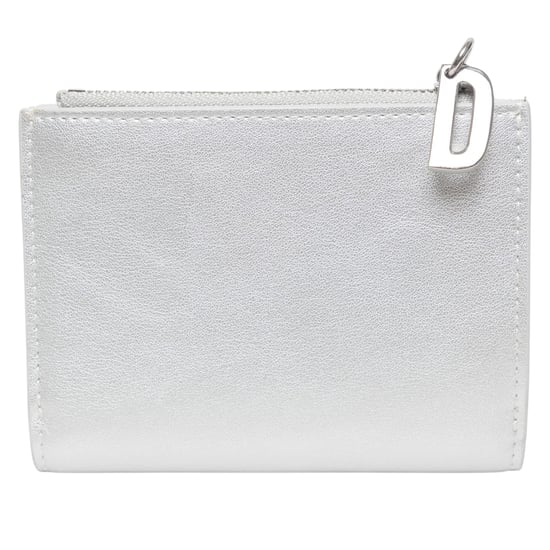 Diesel Bi-Fold Leather Wallet (Silver) - Image 1
