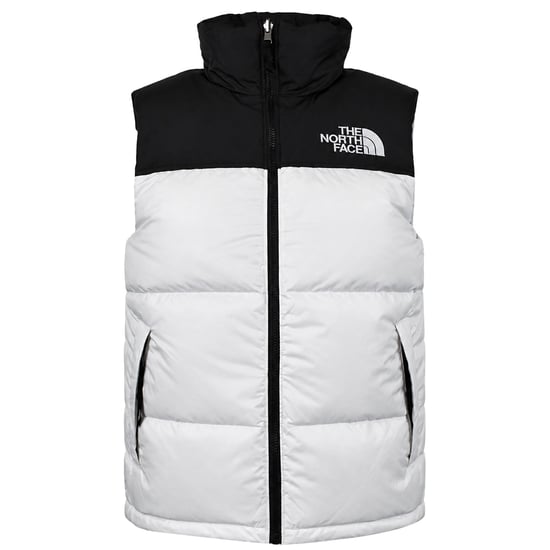 The North Face 96 Retro Nuptse Mens White/Black Gilet - Image 1