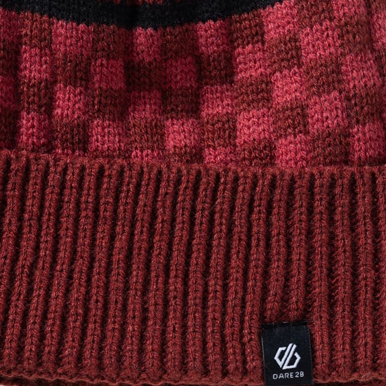 Dare 2B Mens Pom Pom Bobble Hat (Rustic Red) - Image 3