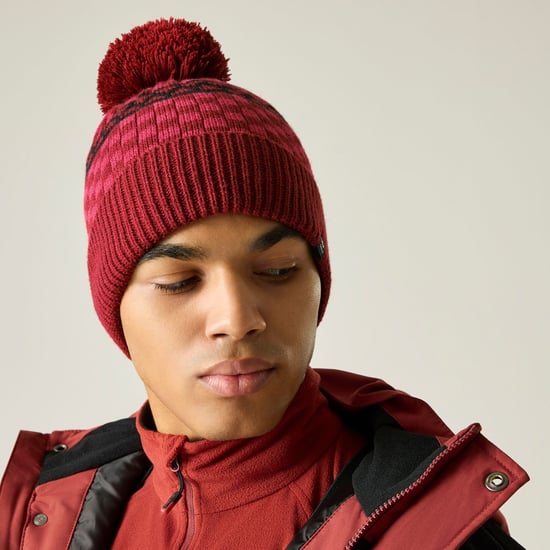 Dare 2B Mens Pom Pom Bobble Hat (Rustic Red) - Image 6