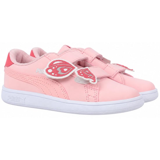 Puma Smash v2 Bfly V Kids Pink Trainers - Image 2