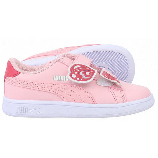 Puma Smash v2 Bfly V Kids Pink Trainers - Image 4