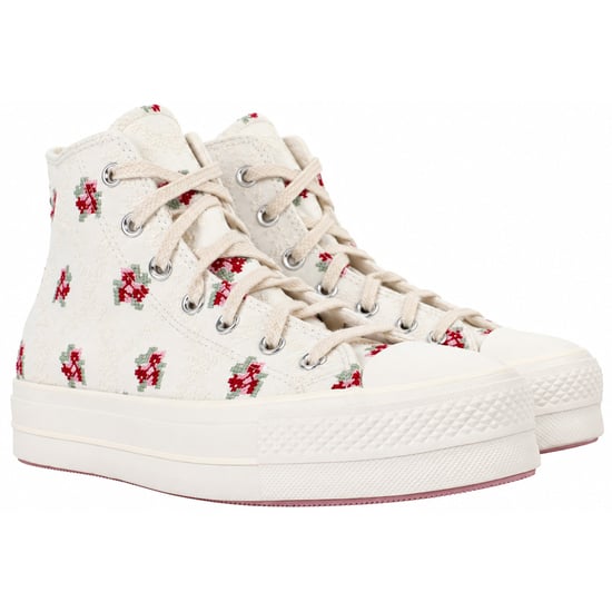 Converse Chuck Taylor Lift Hi Womens White Plimsolls - Image 3