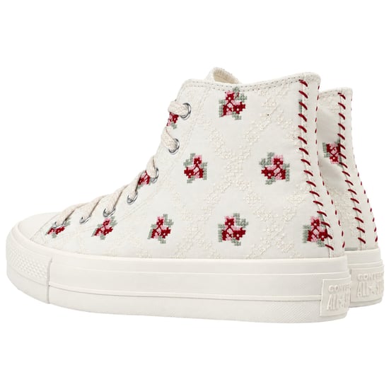 Converse Chuck Taylor Lift Hi Womens White Plimsolls - Image 4