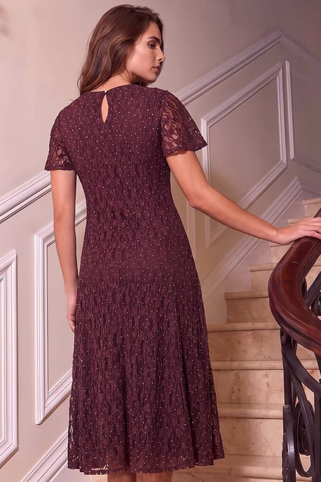 Petite Embellished Lace Dress - Image 3
