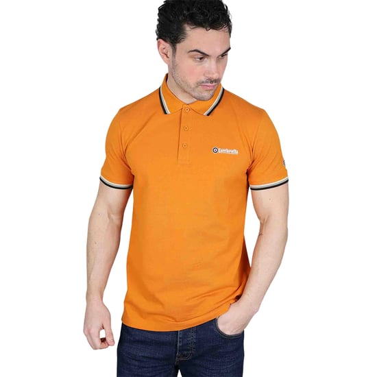 Lambretta Mens Triple Tipped Polo Shirt (Desert Sun/Silver/Cashew/Black) - Image 6