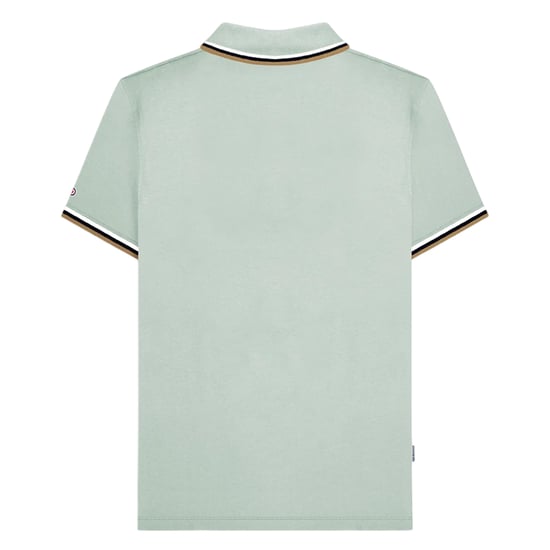 Lambretta Mens Triple Tipped Polo Shirt (Pale Aqua/White/Sapphire/Cashew) - Image 3