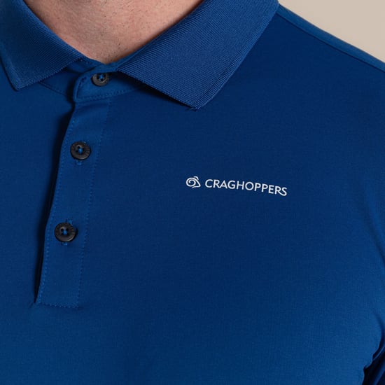 Craghoppers Mens Bramshaw Golf Nosilife Long-Sleeved Polo Shirt (Deep Marina) - Image 4