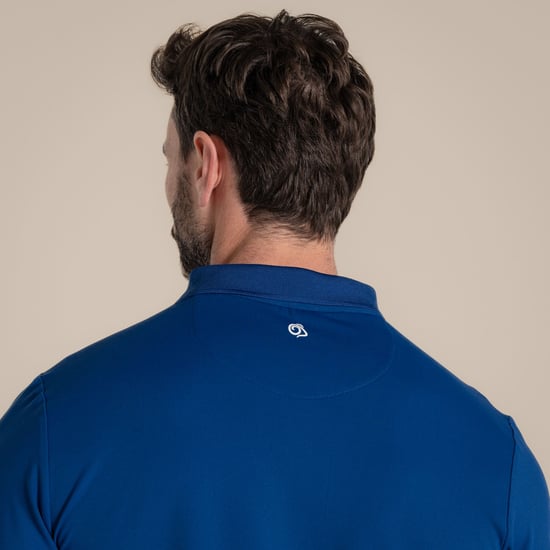 Craghoppers Mens Bramshaw Golf Nosilife Long-Sleeved Polo Shirt (Deep Marina) - Image 6