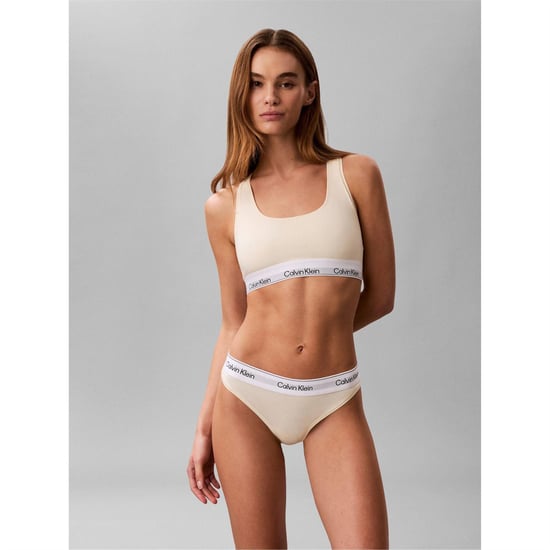 Calvin Klein Dames/Dames Logo Katoenmix String (Gele peer) - Image 3