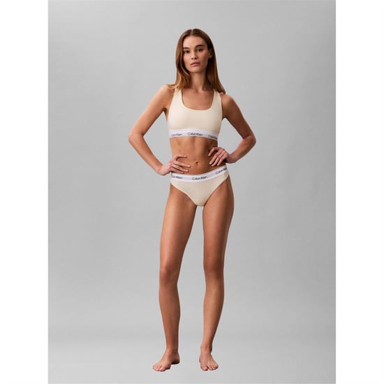 Calvin Klein Dames/Dames Logo Katoenmix String (Gele peer) - Image 4
