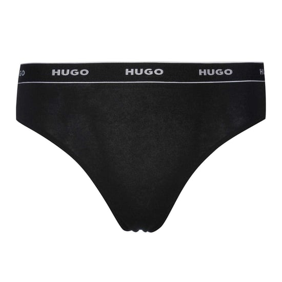 Hugo Gestreepte string voor dames (set van 3) (Zwart) - Image 2