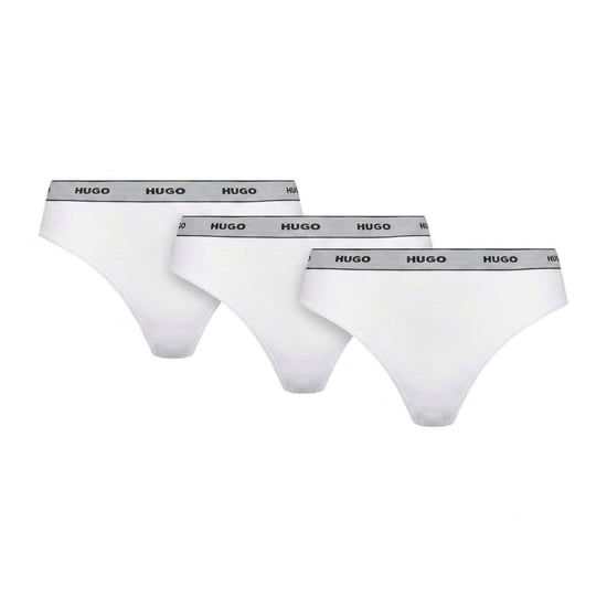 Hugo Gestreepte string voor dames (set van 3) (Wit) - Image 2