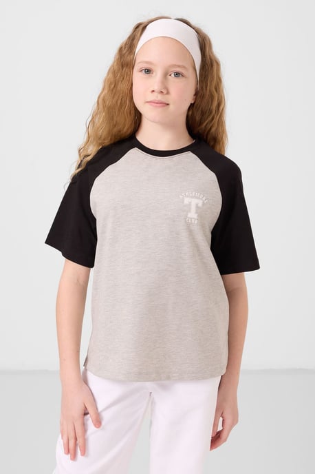 T-shirt met ronde hals, tekstprint en relaxed fit - Image 1